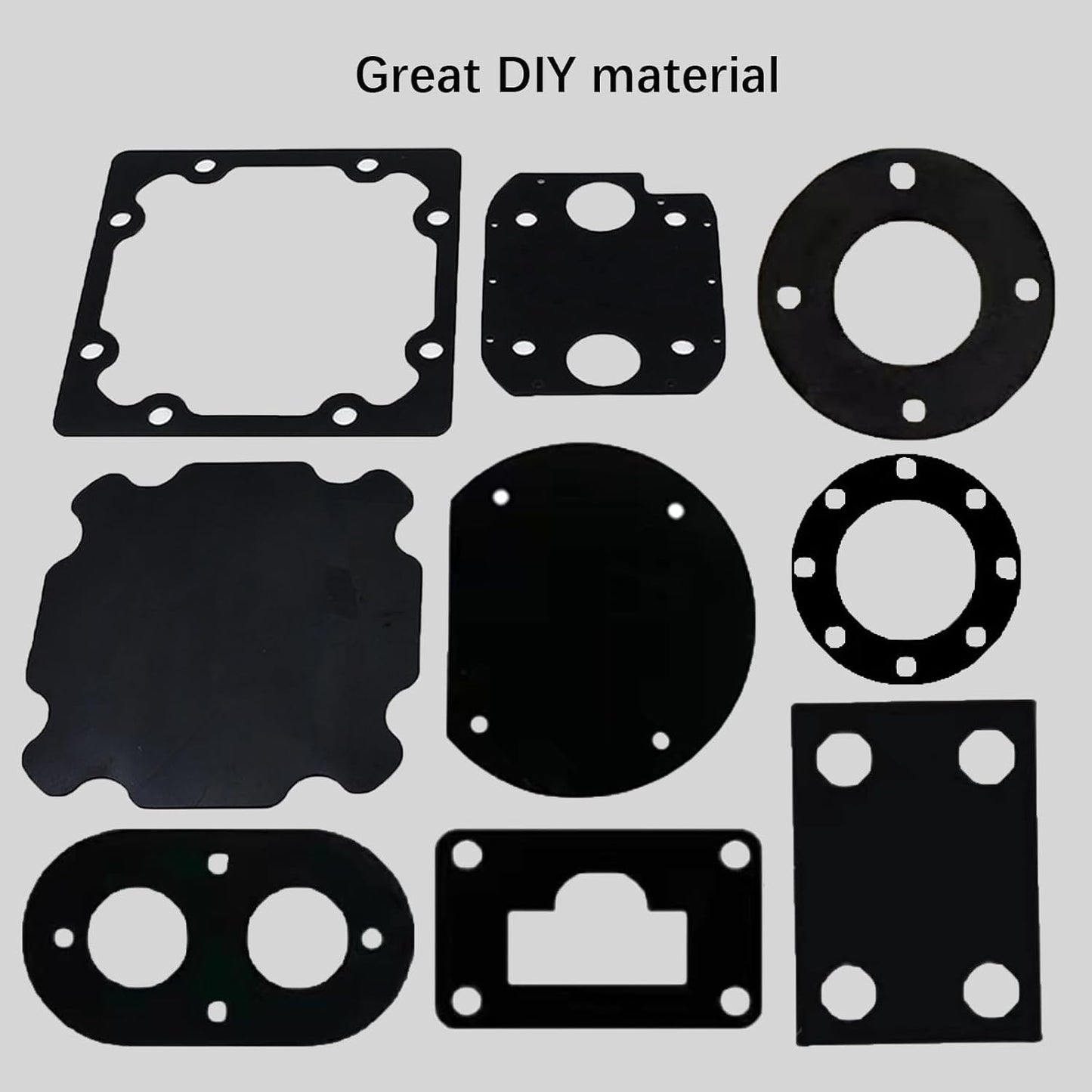 Solid Rubber Sheet Roll 1/8 (.125)" Thick X 12" Wide X 24" Long, Solid Rubber Strips, Sheet, Rolls for Bumpers, Flooring Protection, Sealing, DIY