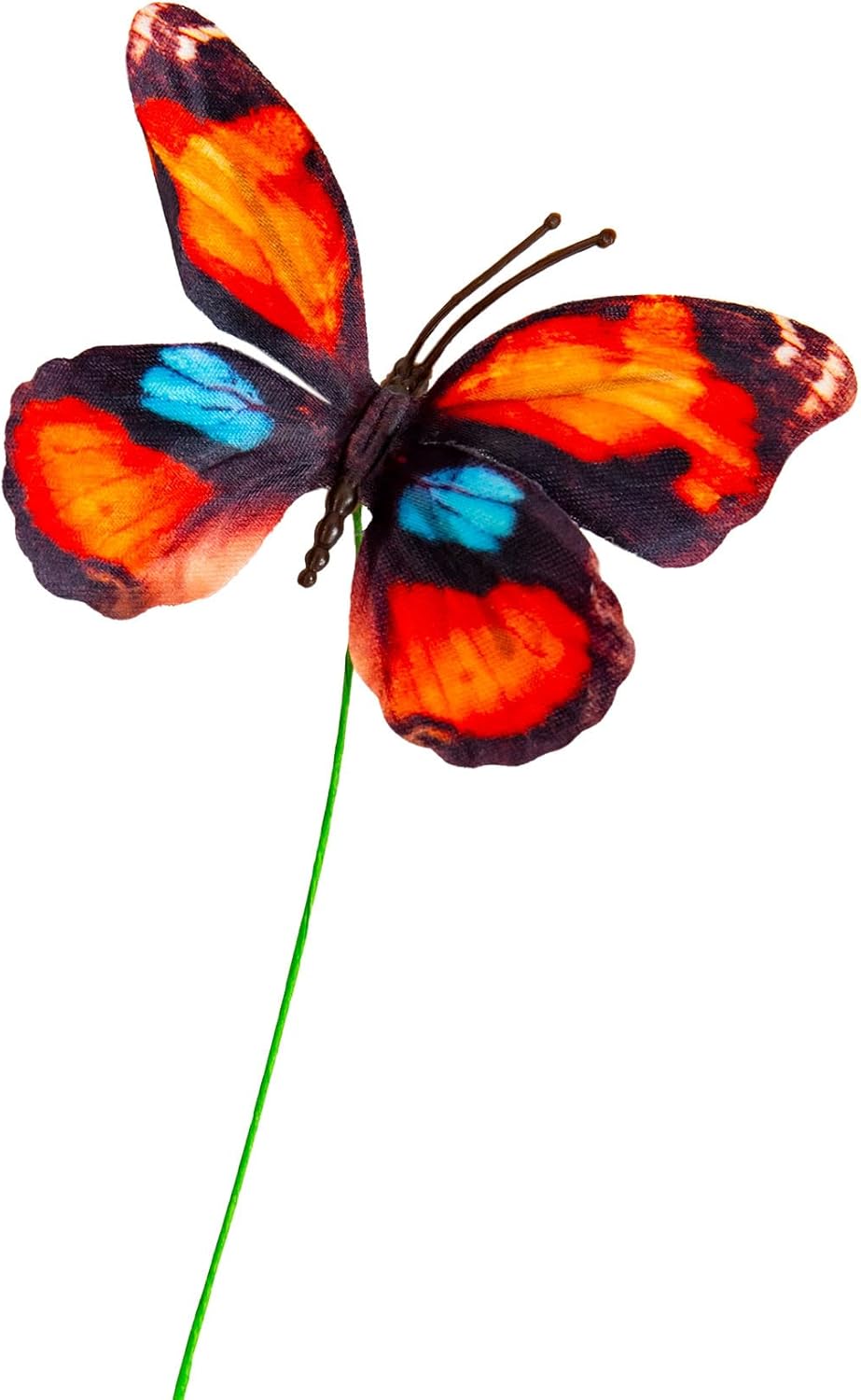 YCHTEWY-Decorative Butterfly Clips, 3D Artificial Silk Butterflies, Multicolor, 12-Pack, Home and Floral Decor (B Wire)