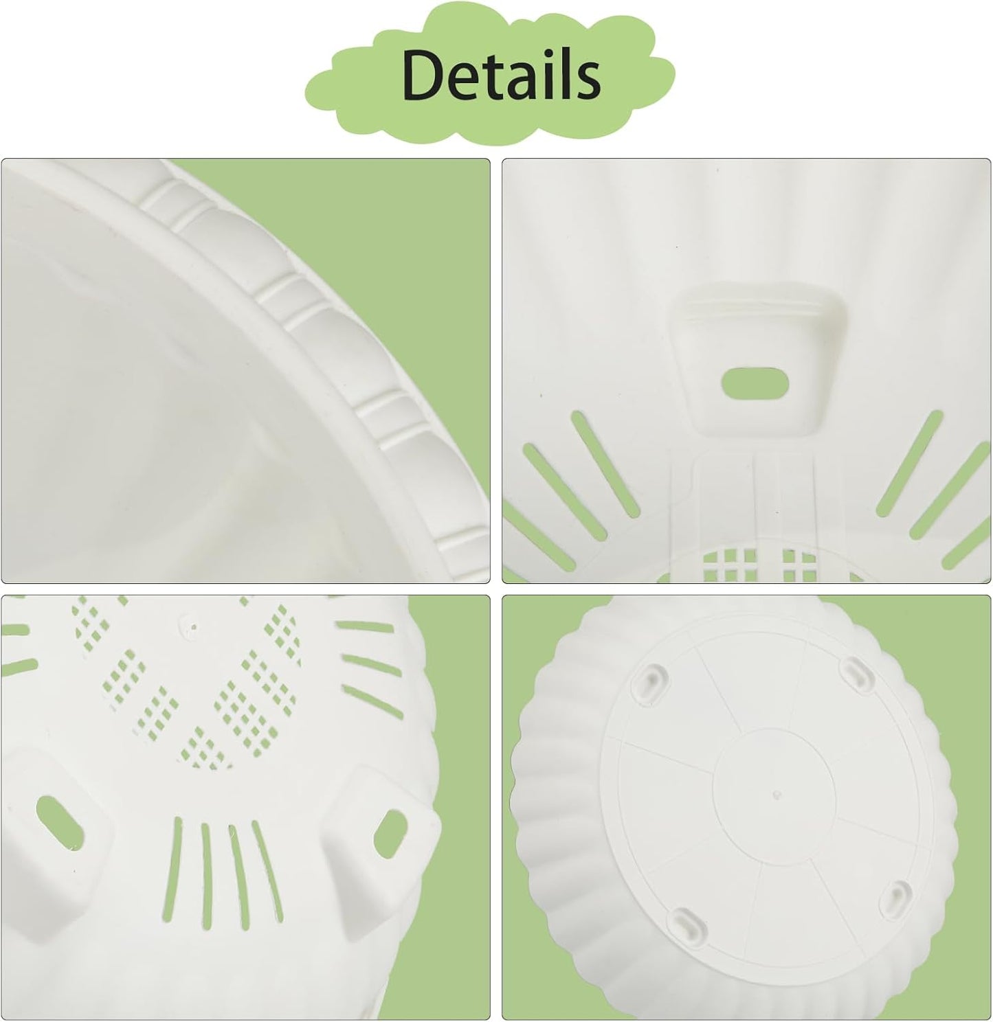 12.59in Hanging Planter Pots for Outdoor and Indoor Plants Flowers with Drainage Hole Tray Hooks Plastic Plant Baskets for Garden Home Porch (White, Pack of 6)