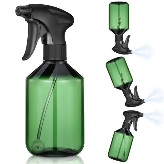Baderke 2 PCS 360° Spray Bottle, 16 oz Upside Down Spray Bottles, Plastic Spray Bottles is Nice for Plants, Cleaning Solutions, Durable Nozzle w/Fine Mist and Stream Setting(Green)