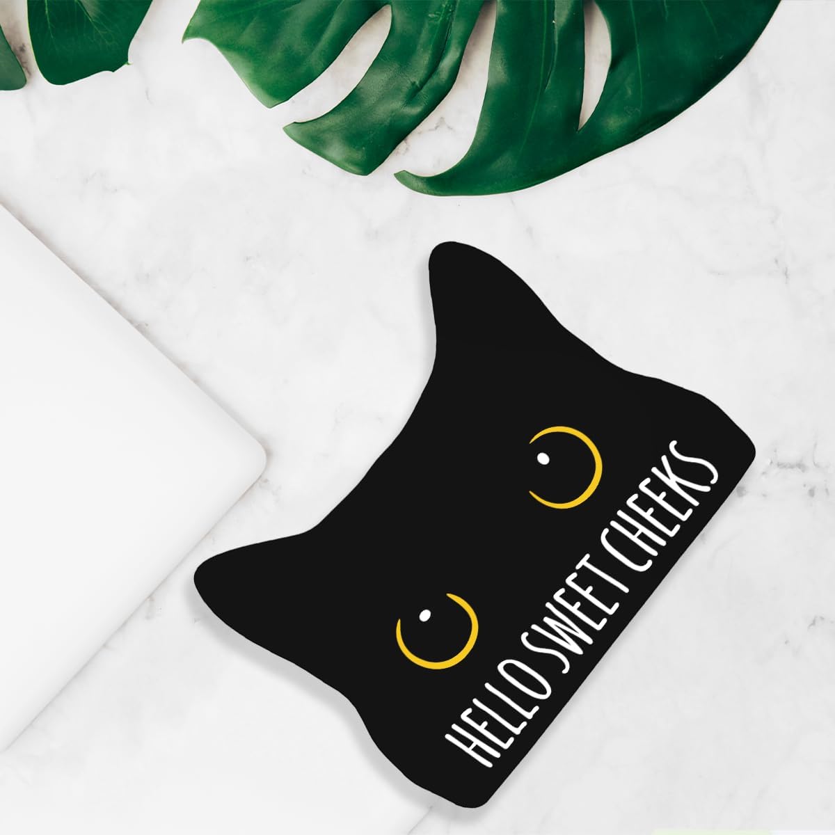 Sweet Cheeks Funny Bathroom Acrylic Decor Sign Black Cat Decor Cat Decor for Home Bathroom Cat Lover Gifts For Women Men