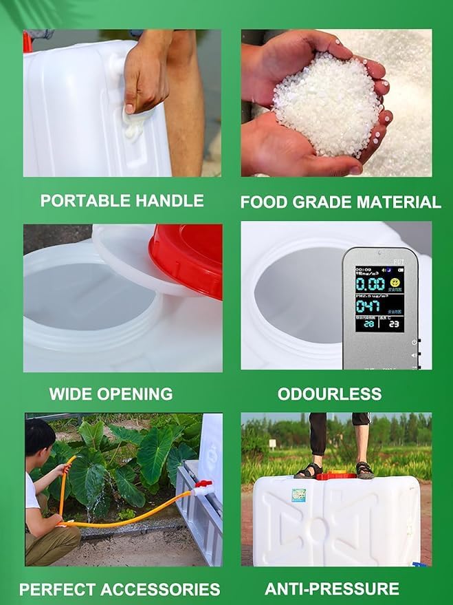 Water Storage Tank for Camping, Plastic Water Containers with Spigot for Emergency Water Storage Household Outdoor Camping Hiking Self-Driving Tour(Size:25L/6.6gallon)