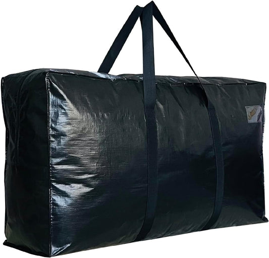 194 Gallon Extra Large Storage Bags, Jumbo Moving Storage Bags, Foldable Big Black Waterproof Outdoor Patio Cushion Storage Bag, 68x30x22inch - 1PACK