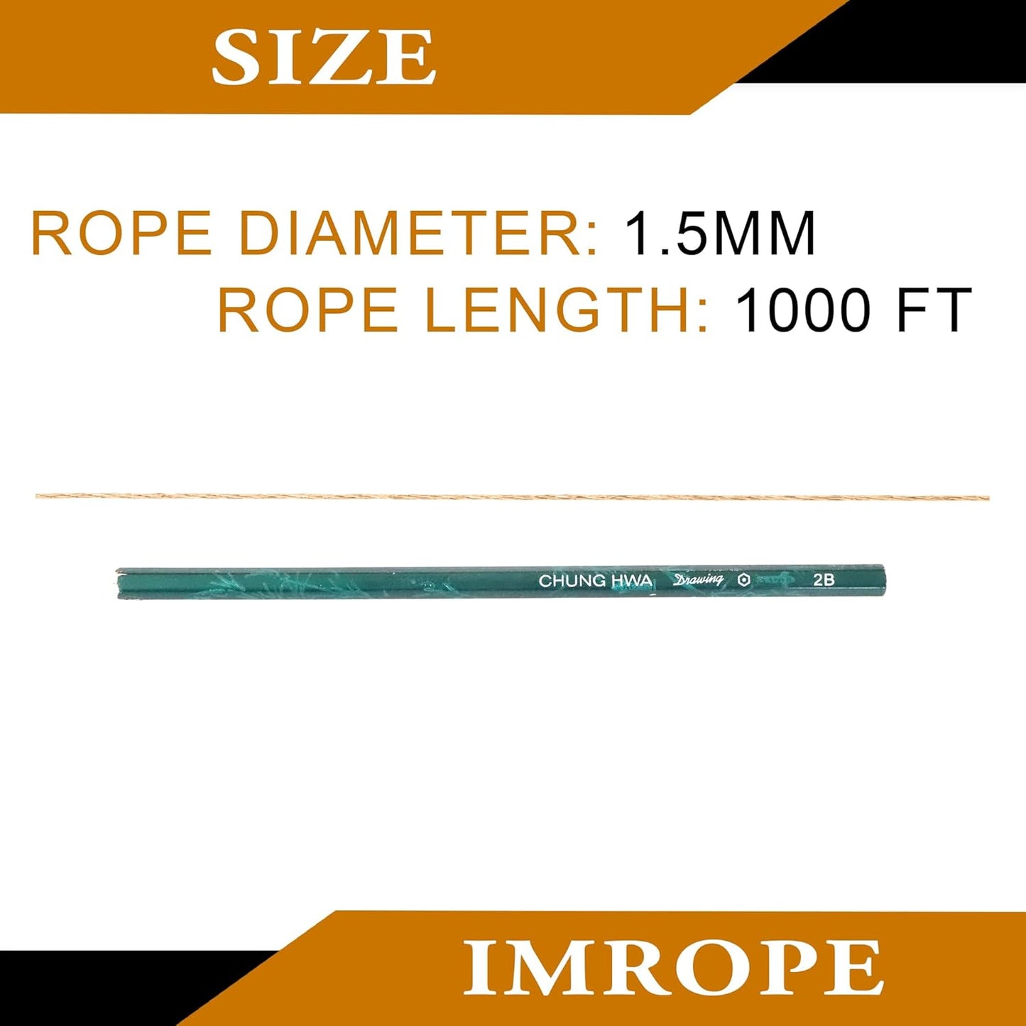 1.5mm x 1000 Feet Natural Jute Rope, Twine for Gardening Tomato Climbing Plant Tie Floristry Crafts Gift Wrapping Packing Decor