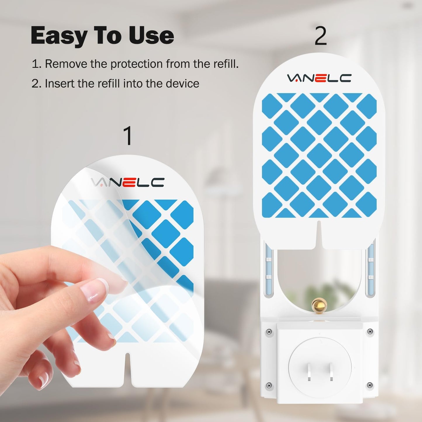 10 Pack Refills for Flying Insect Trap, Indoor Fly Trap for Moth, Gnat Killer Indoor, Bug Killer (Device Not Included) (Refill - 10 Double Sided Glue Cards)