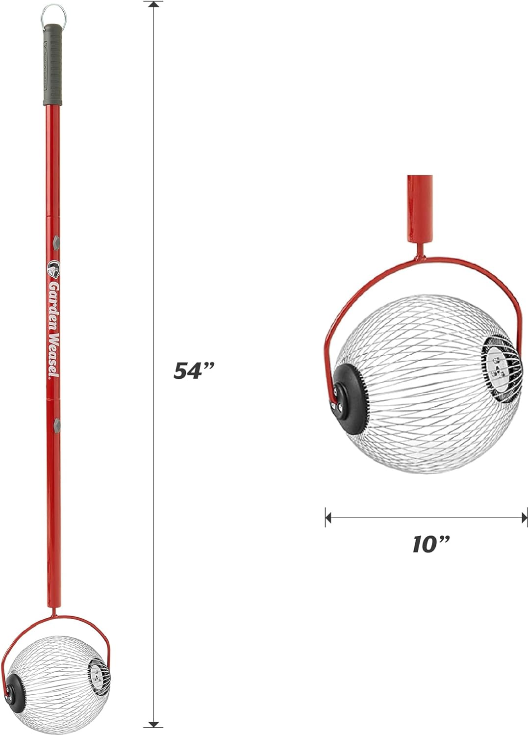 GARDEN WEASEL Medium Nut Gatherer Roller – Nut Collector Tool for Pecans, Hickory Nuts, Golf Balls and More – Yard Picker Upper with Durable Steel Cage and Ergonomic Handle - Newest Model