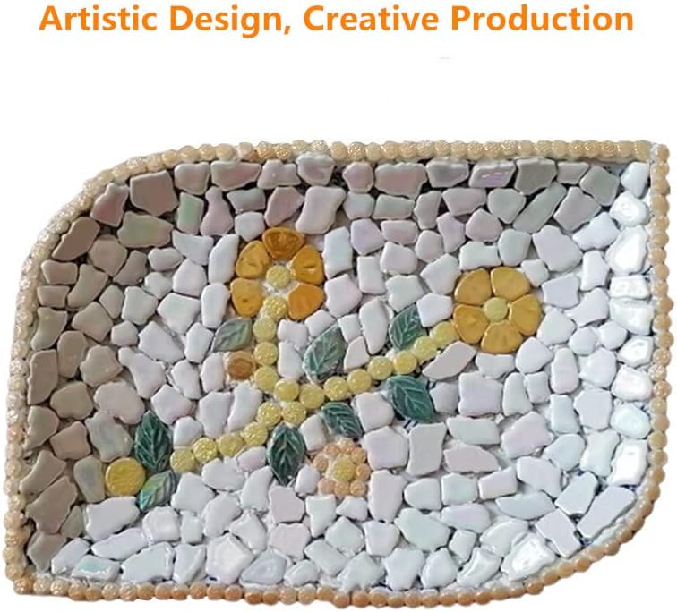 500g/1.1lb Random Color Irregular Ceramics Mosaic Tiles,DIY Making Creative Ceramic Mosaic Tiles for DIY Craft Plates Flowerpots Vases Cups Mosaic Making Supplies (Irregular)