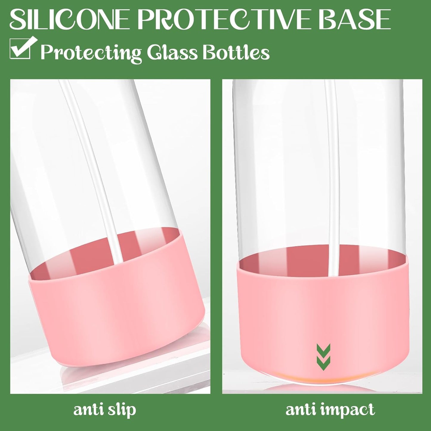 9 PACK/16 OZ Glass Spray Bottles with Upgraded Adjustable Spray Nozzle, Refillable Containers with Silicone Sleeve, Spray Bottle for Hair&Cleaning Solutions&Essential Oils-Pink Blue Gray