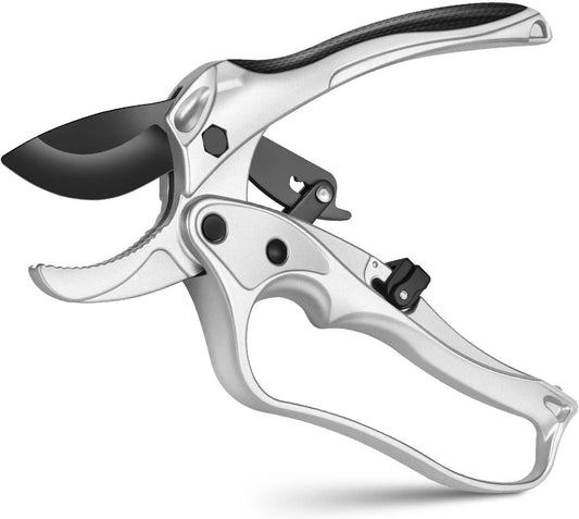 Ratchet Anvil Pruning Shears for Gardening Heavy Duty, Labor-Saving Design Garden Clippers for Arthritis Weak Hands, 3/4" Cut Capacity Branch Cutter for Tree Trimming, Flower, Rose, Plant