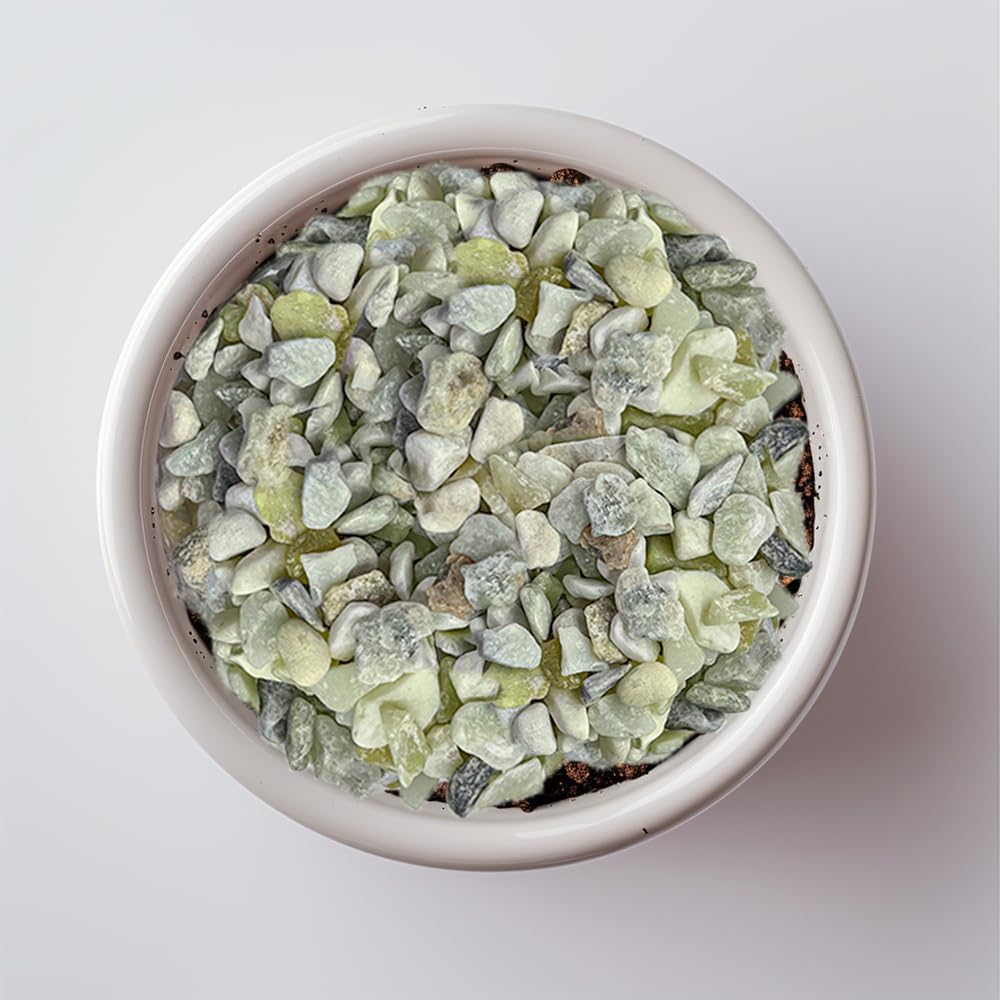 HappyFiller 18 Pound Small Rocks Decorative Tiny Pea Gravels for Aquarium Fish Tank Rocks,Indoor Outdoor Plants Catcus Succulent Top Dressing,Zen Garden,Vase Fillers,Light Green Mix,0.31-0.47"