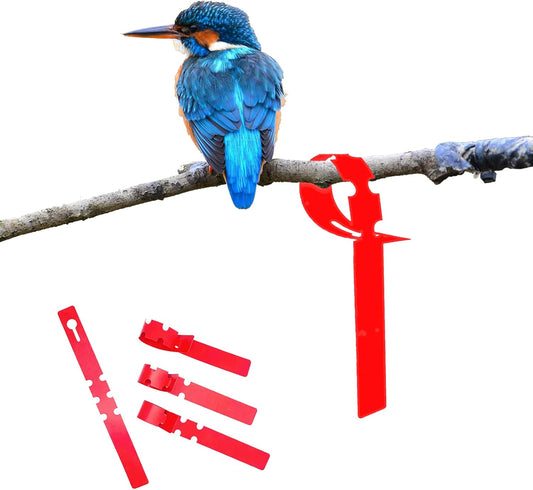 100Pcs Red Plant Tags Wrap Around Tree Tags Markers Ties Removable Adjustable Attach Garden Labels (8.27"x0.8")