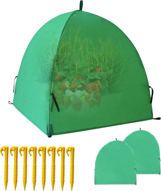 40″*40″*31″ Winter Plant Warm Covers - Raised Bed Cover, Garden Row Accelerator, Warm Tent Freeze Protection Humidity Domes for Germination, Seedling Propagation Protecting Plants from Animals 2 PCS