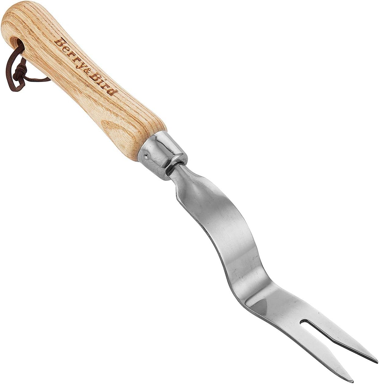 Berry&Bird Hand Weeder Tool, Stainless Steel Gardening Weed Puller, 12.1" Manual Weeding Removal Cutter Tool with Ash Wood Handle for Planting, Weeding, Flower & Vegetable Care in Garden Lawn Yard