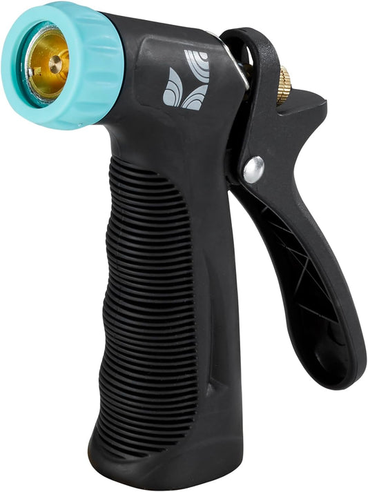 Industrial Hot/Cold Water Jet Hose Nozzle 500012 with Threaded Tip, Rear Trigger and Comfort Grip by New England Garden Tools for Cleaning Kitchens & Work Sites, Watering Plants & Yards, Washing Cars