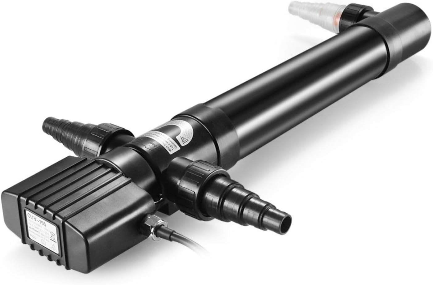 Flexzion Pond UV Lights for Outdoor Ponds - 55W XL Light, 13209 Capacity, 5000L/H UV Pond Clarifier for Outdoor Ponds, Clears Water in Days (CUV-155)