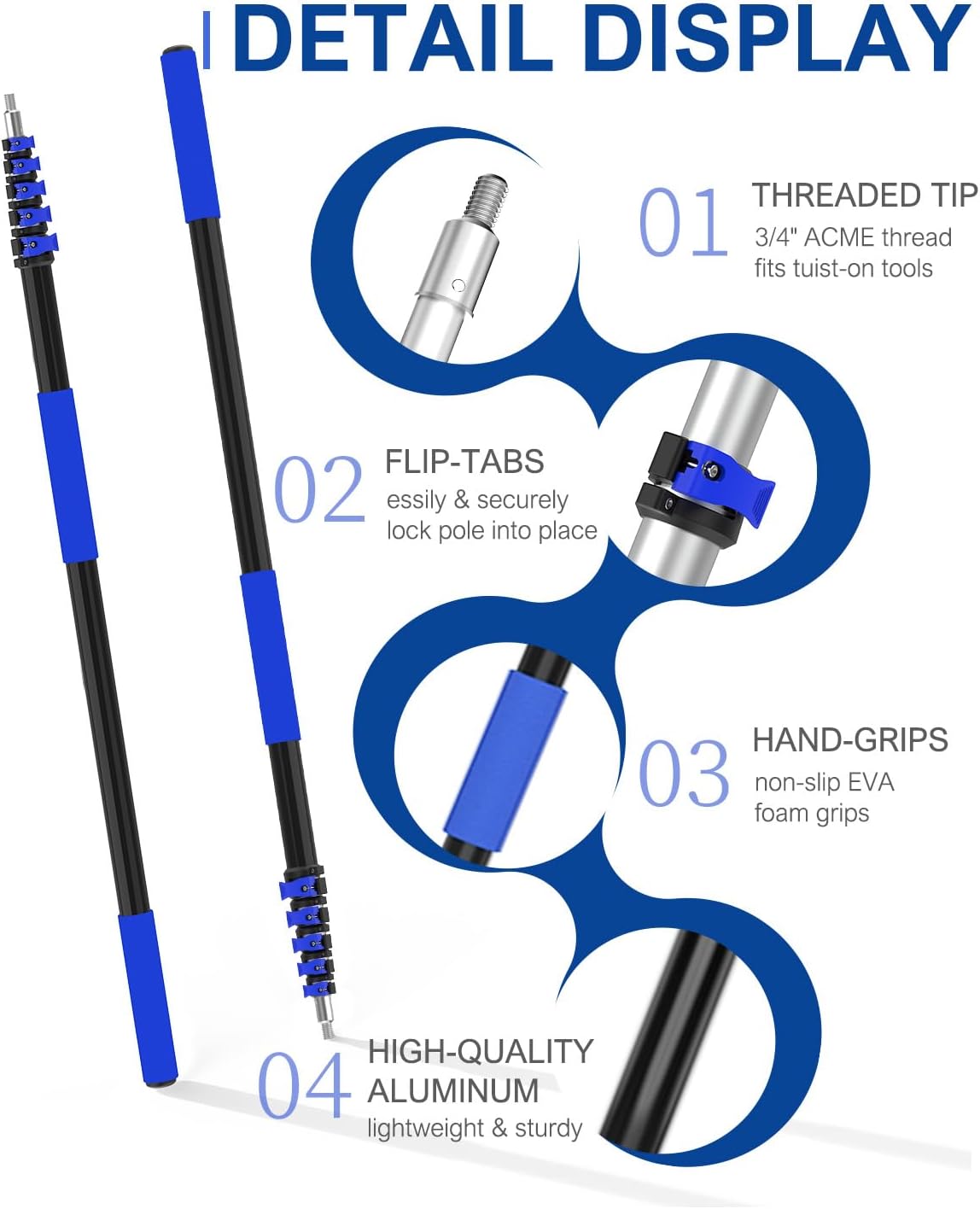 30FT Reach Fruit Picker, 5-24 Foot Sturdy Aluminum Telescoping Fruit Picker Extension Pole with Metal Twist-on Basket, Suit for Apple Pear Lemon Mango Guava Orange Avocados Tree Fruit Picking