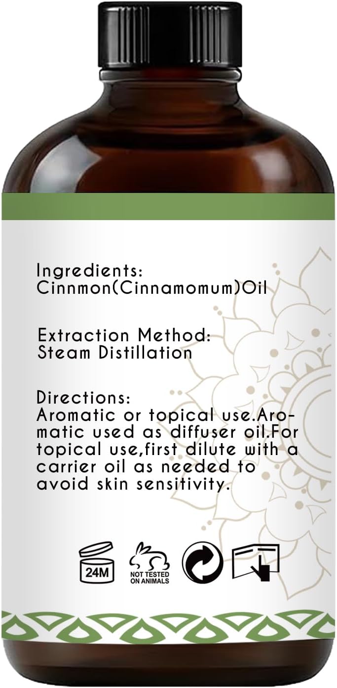 Cinnamon Leaf Oil Essential Oil for Room Spray, Diffuser, DIY Home Crafts - 4 Oz