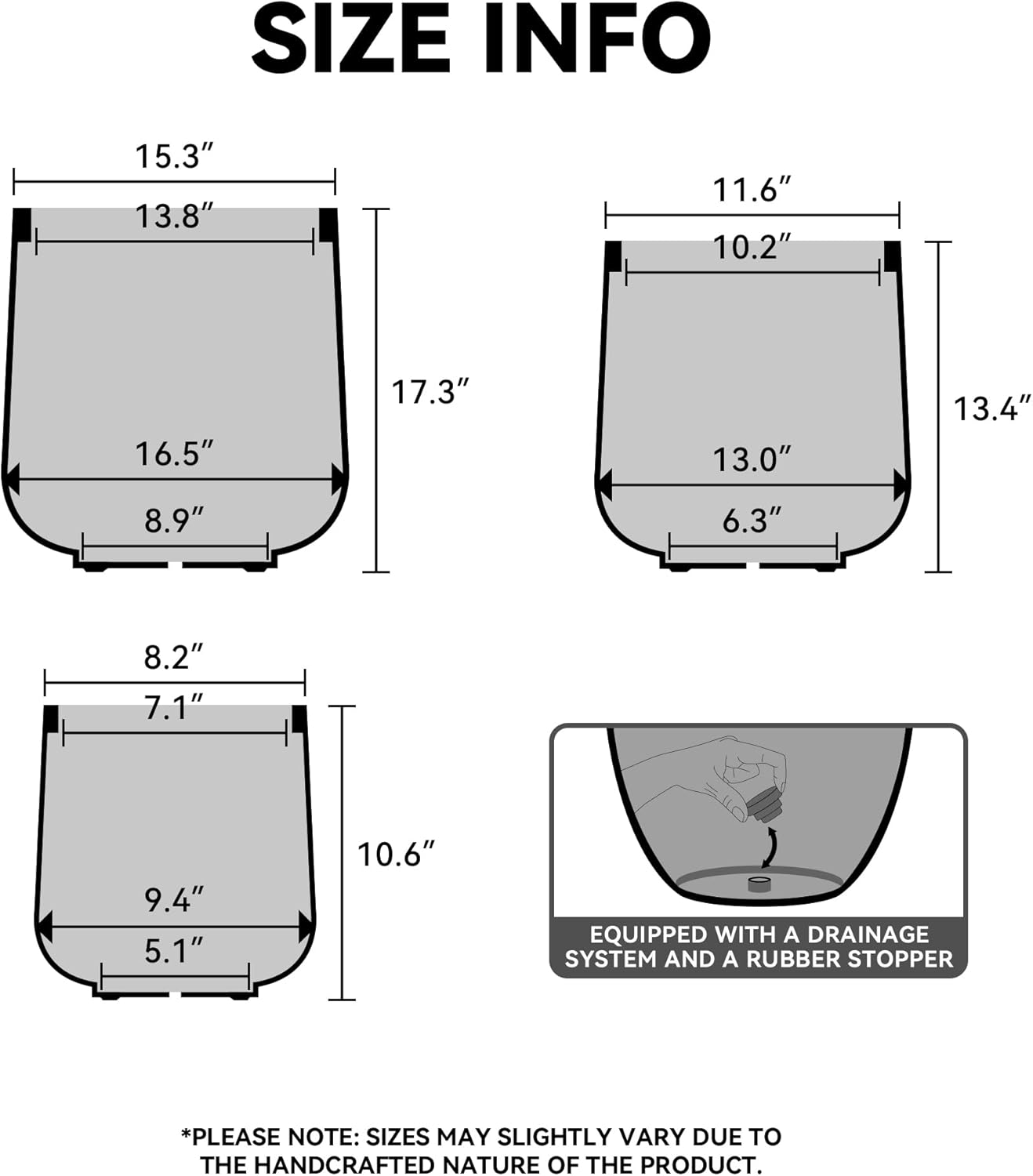 Kante 11.6" Dia Round Concrete Planter, Outdoor Indoor Large Plant Pots Containers with Drainage Hole and Rubber Plug for Home Garden Patio, Mint Green