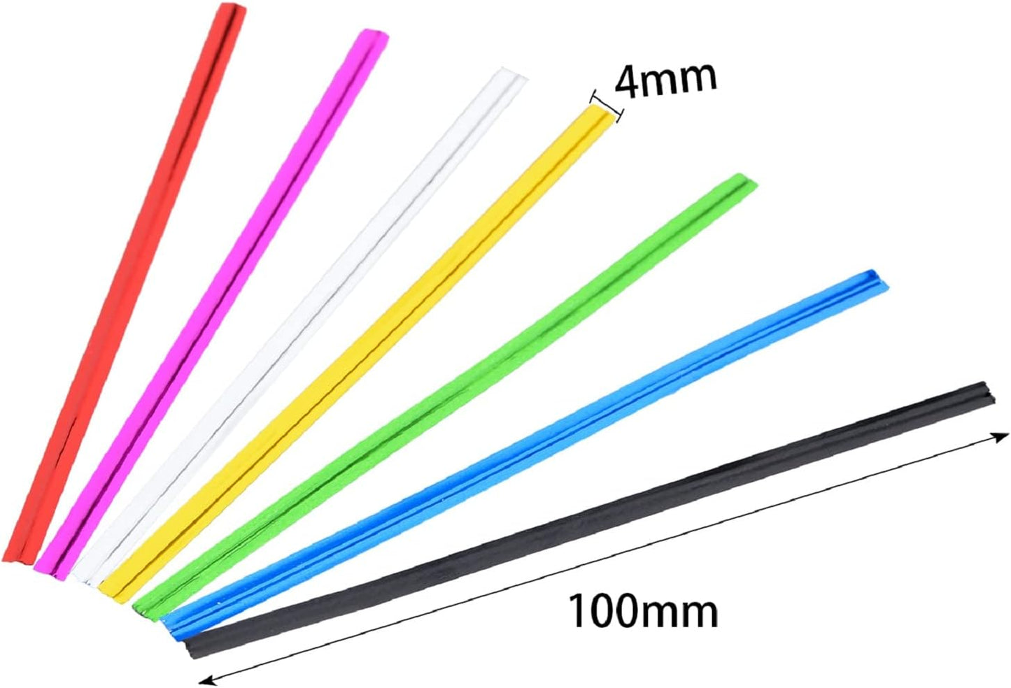 700 Pcs 4" Metallic Twist Ties, 7 Colors for Bakery Ties, Candy Bags, Coffee Bags, Goodie Bags Ties