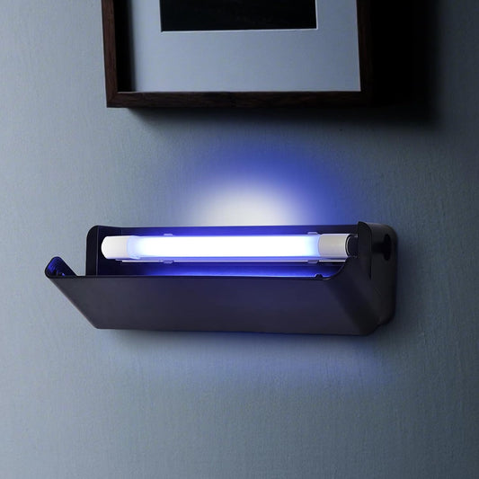 UV Fly Light Trap Indoor for Home Gnat Traps for House, Wall Sconce Fly Light Bug Catcher for Kitchen House & Restaurant Fruit Flies Garage & Warehouse with 5 Sticky Glue Boards 6.5 ft Cord