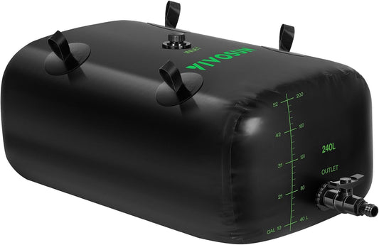 VIVOSUN 240 L/64 Gal Water Bladder, Foldable and Portable Water Storage Bag for RV, Camping, Garden Watering, Agricultural Irrigation, Drought Resistance, Firefighting