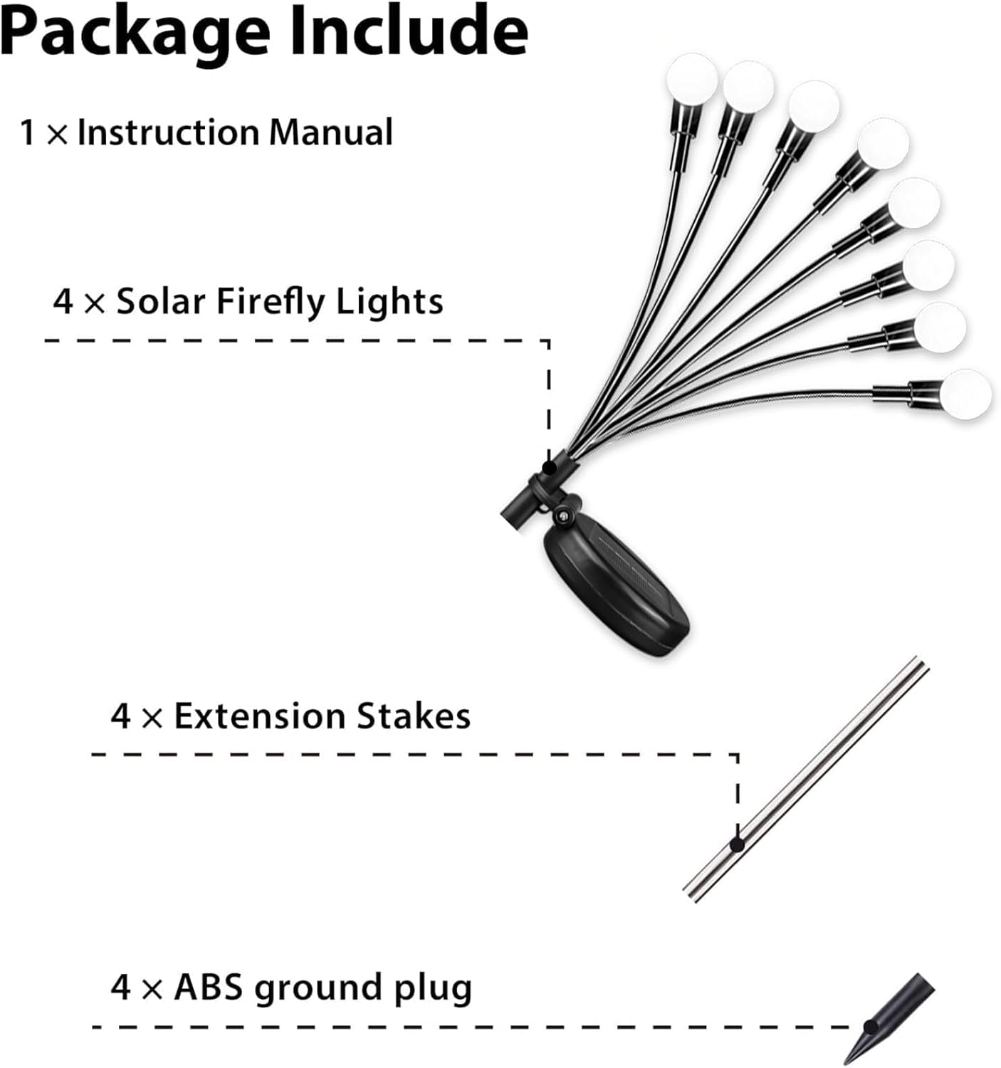 2025 Solar Lights Outdoor Waterproof, 6 Pack Solar Garden Lights, Firefly Light Outdoor Waterproof, Twinkle Swaying Fairy Light for Yard Patio Pathway Garden Decoration (Cold White)