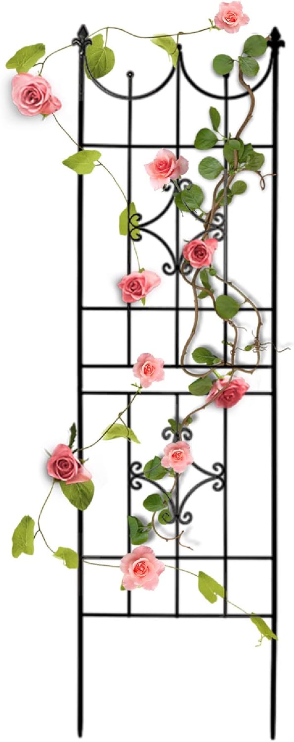 Trellis 70” x 20” for Climbing Plants 6FT Metal Iron Wire Vine Flower Trellises for Outdoor Climbing Plants Support