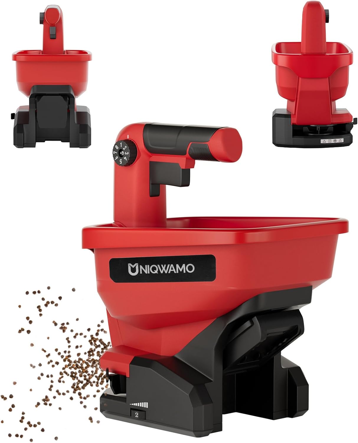 Handheld Grass Seed Spreader Compatible for Milwaukee 18V Li-ion Battery, Available Year-Round, Grass Seeds, Rock Salt (Battery not Included)