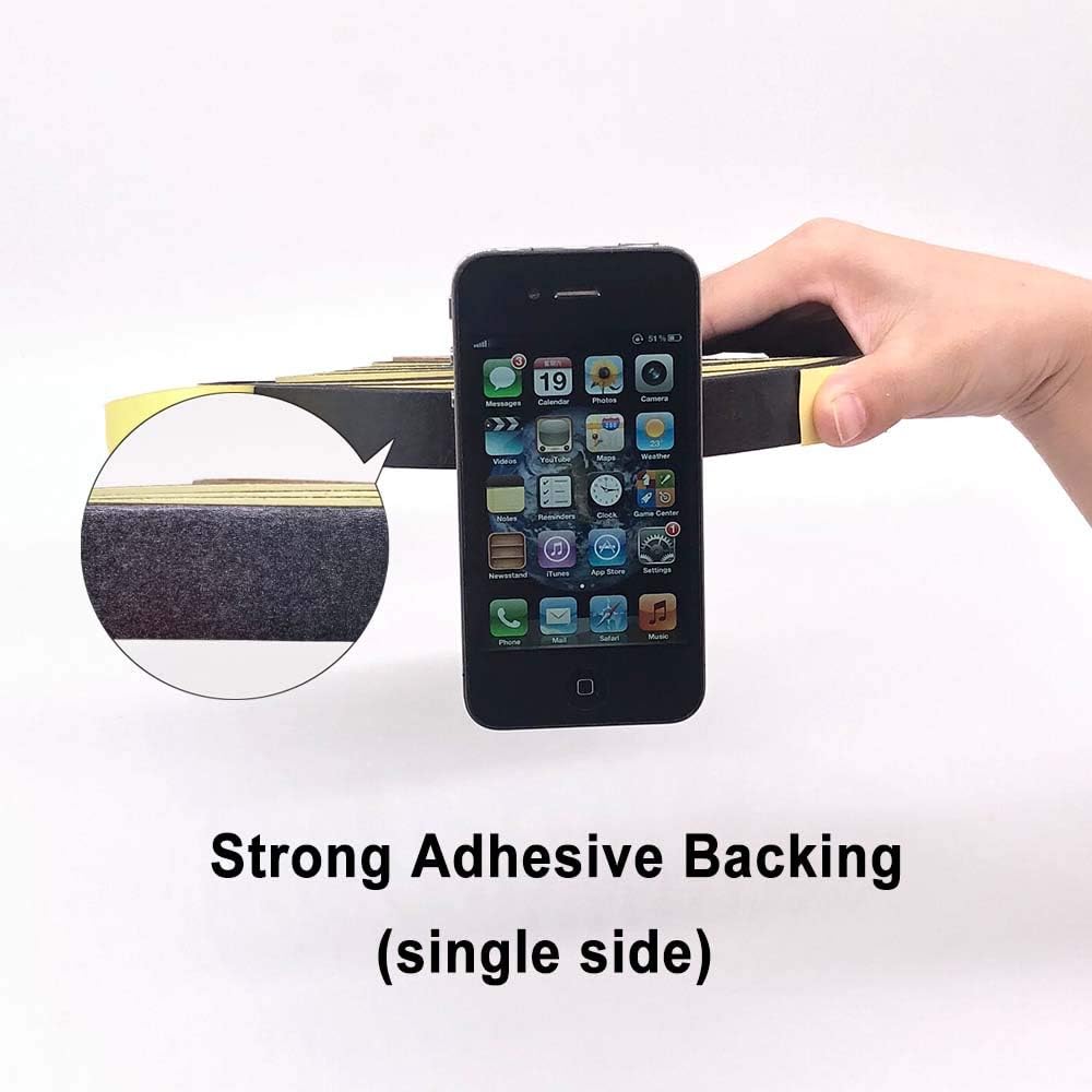 Weather Stripping for Doors -1" W x 1/4" T- Black Foam Seal Tape for Sliding Door Jamb, Front Door Frame Windows Insulation