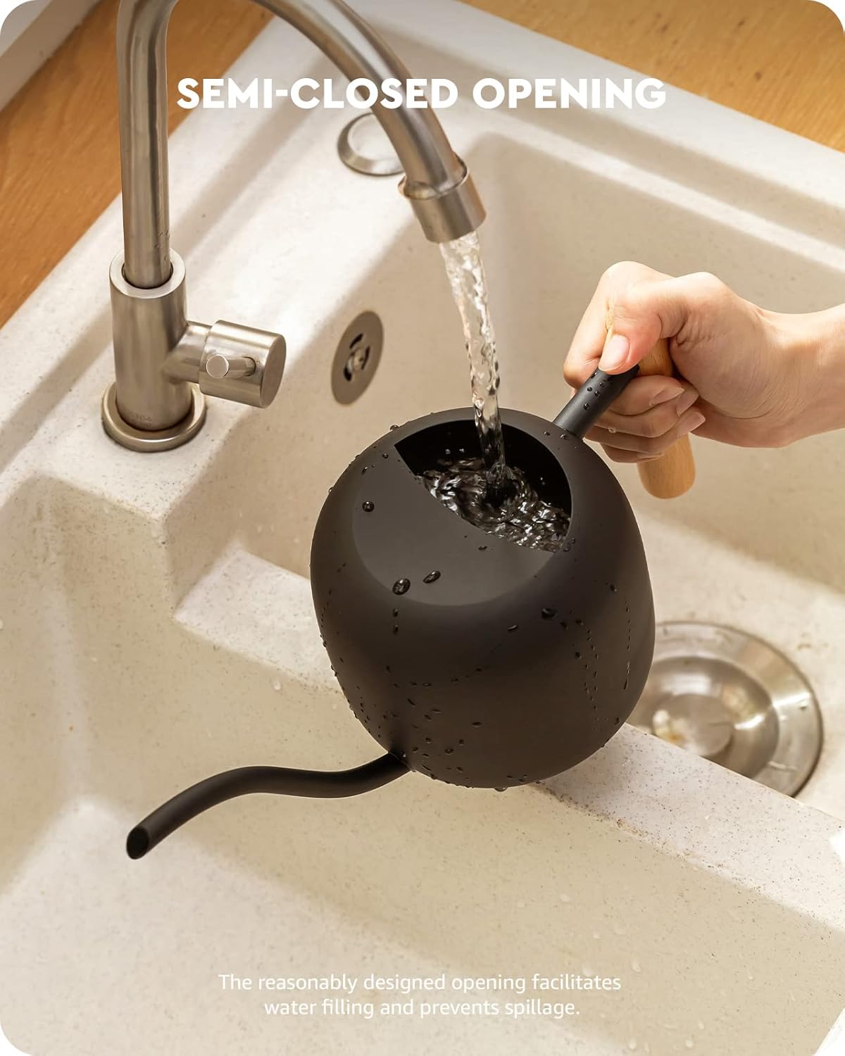 Baffect Watering Can Indoor Plants, 1.2L/41OZ Cute Watering Can Pot, Metal Stainless Steel Garden Water Can with Long Spout for Indoor House Plants Bonsai Outdoor Garden Flower Decorative