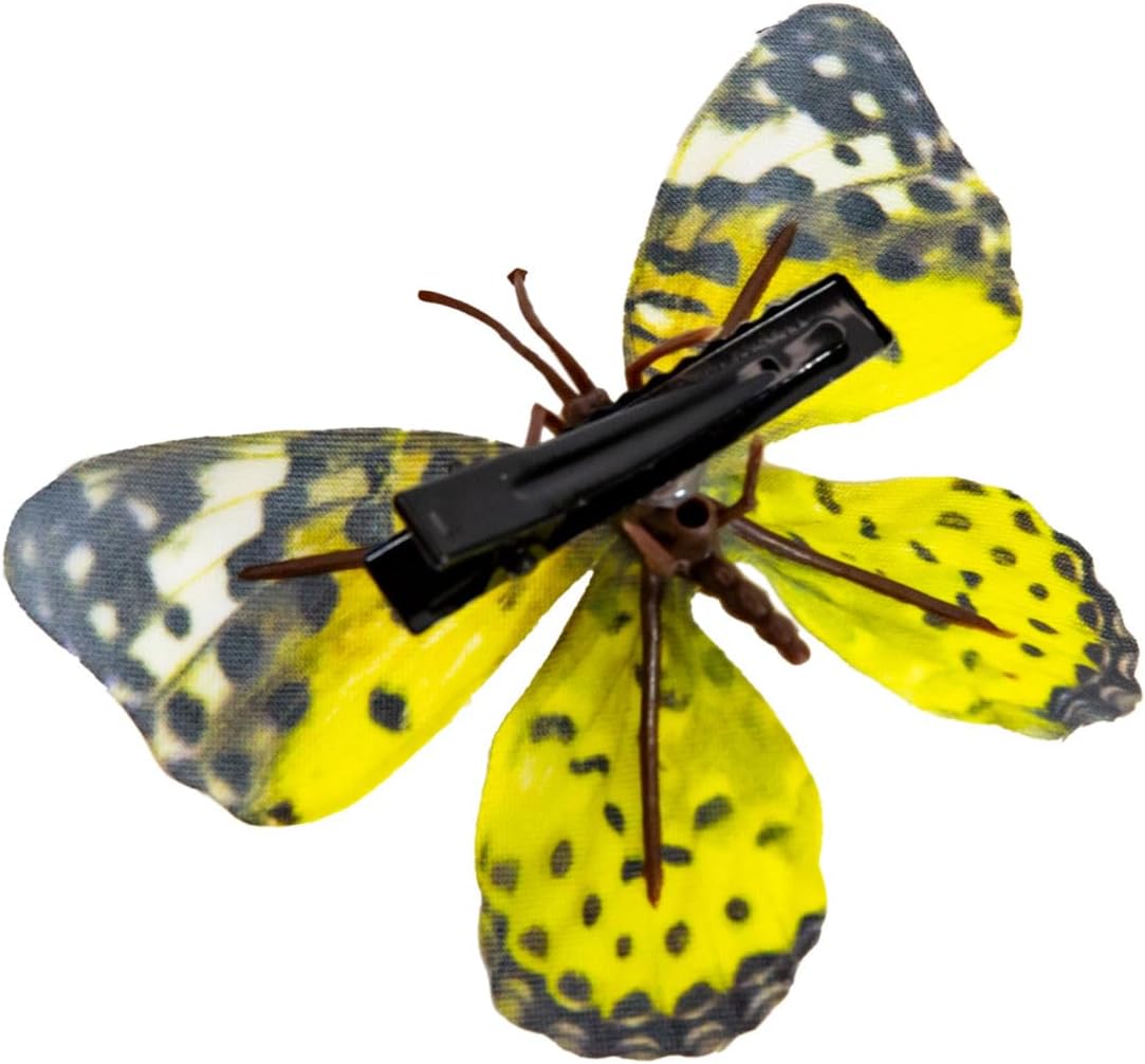 YCHTEWY-Decorative Butterfly Clips, 3D Artificial Silk Butterflies, Multicolor, 12-Pack, Home and Floral Decor (B Clip)