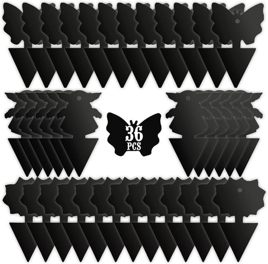 USKICH Sticky Trap Fruit Fly and Gnat Trap Sticky Bug Traps Fungus Traps for Indoor/Outdoor ，Insect Catcher for White Flies,Mosquitoes,Fungus Gnats,Lying Insects (36 Pcs Black)