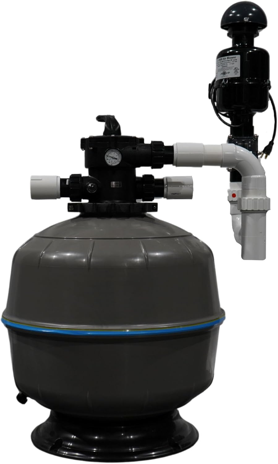 HALF OFF PONDS Simply Clear Koi Pond Filter System with 2HP Blower – Filters Ponds Up to 10,000 Gallons – Bio Comb Media, 6-Way Valve, Pressure Gauge - Mechanical & Biological Filtration