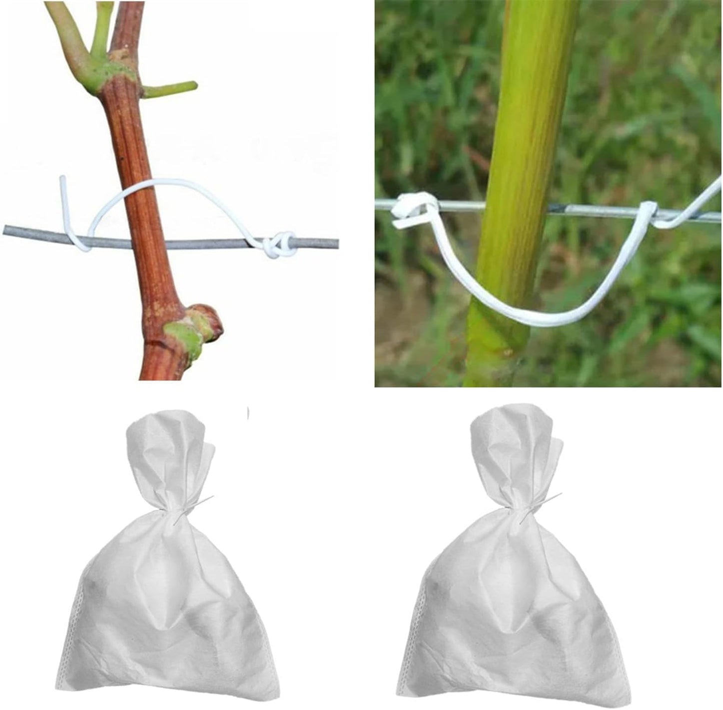 1000 pcs 6 inch White Cable Twist Ties Plastic Twist Ties with Rugged Metal Innercores Reusable Fastening Cable Cord Wire Ties