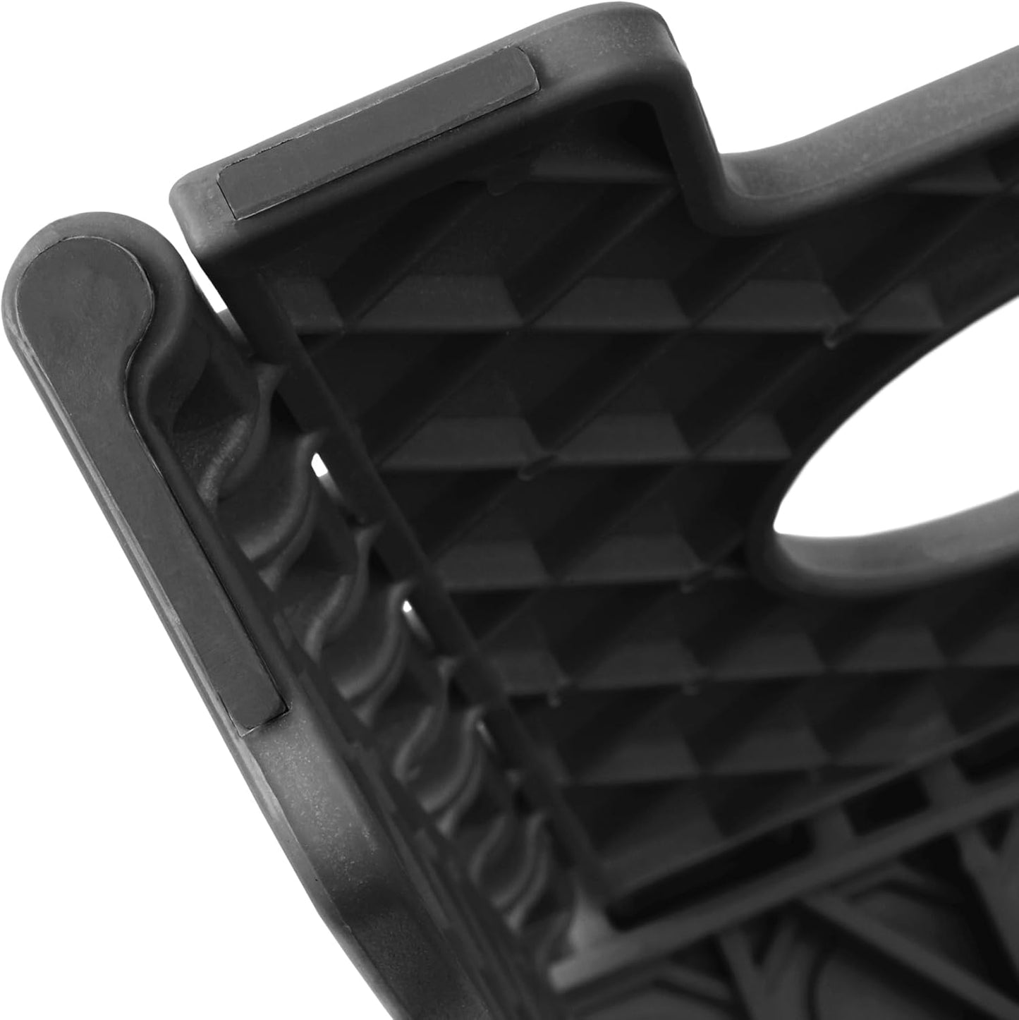 Casafield 16" Folding Step Stool with Handle, Black - Portable Collapsible Small Plastic Foot Stool for Adults - Use in The Kitchen, Bathroom and Bedroom