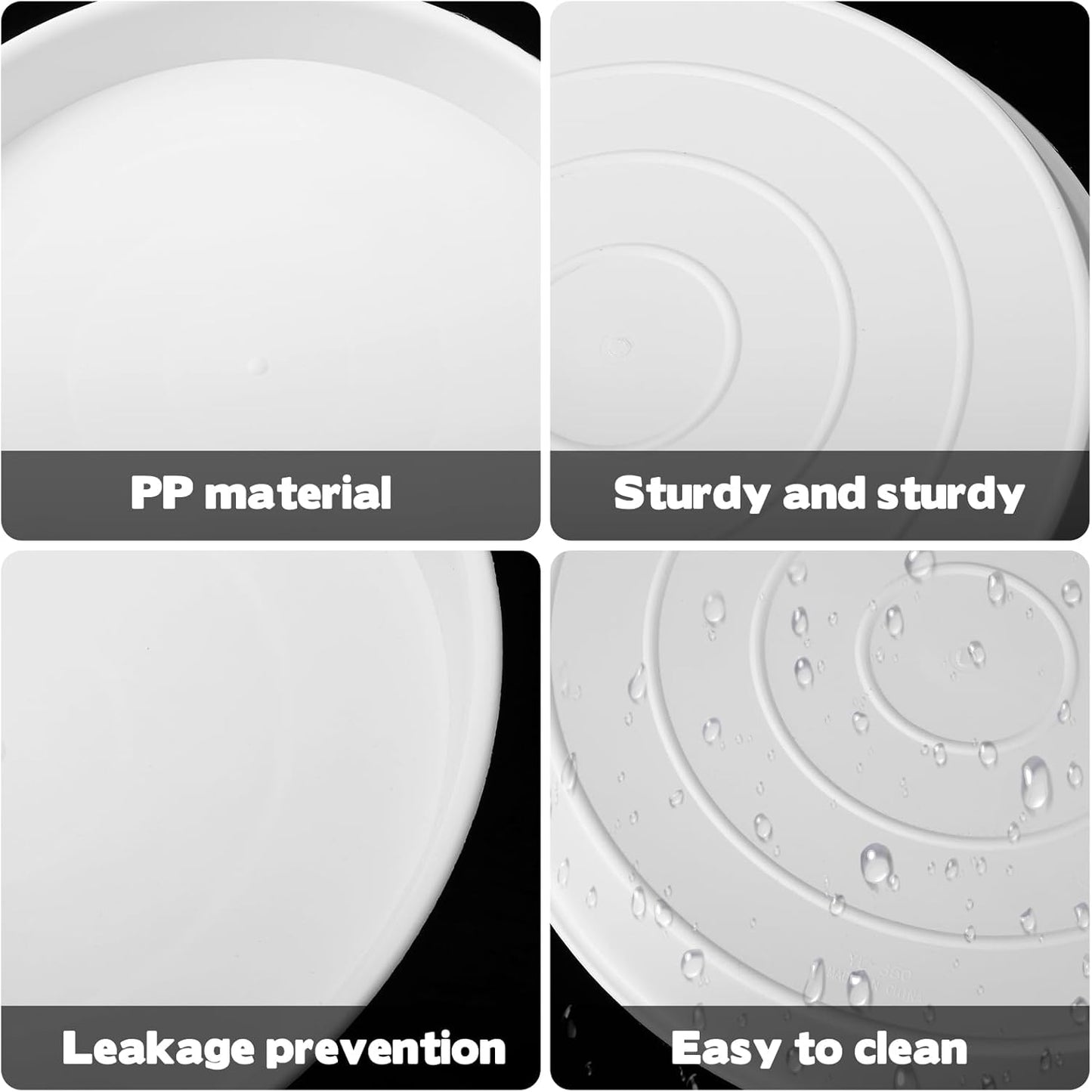 3 Size Round Stepping Stone Molds, 6 Pcs 8.8''/10''/ 11.2'' Reusable Concrete Mold for Garden Stepping Stones Large Tray for Concrete and Stained Glass for Garden Walk Way