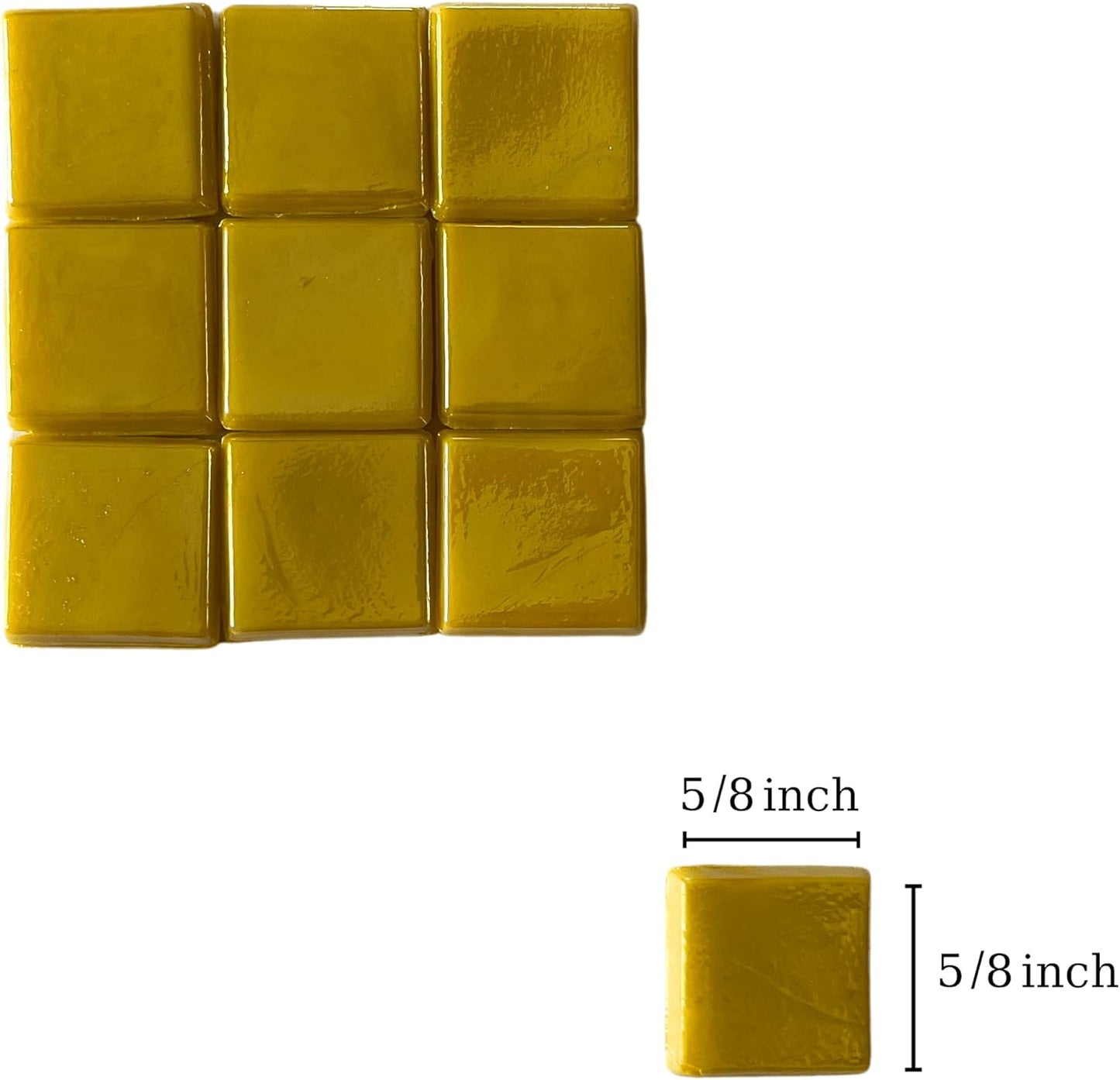 SMEIINIK 1.1lb Bulk Single Iridescent Color Mosaic Tiles for Crafts, Glass Pieces for Puzzles, Stained Glass for DIY, Making Supplies (WJ90-36)