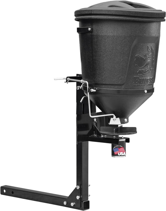 Buyers Products UTVS16 UTV Broadcast Spreader For Salt, Grass Seed, Fertilizer, Deer Feeder Seed and More, 150 lb. Capacity with Lid, UTV All Season Spreader