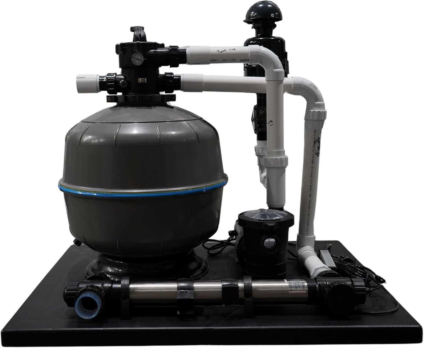 HALF OFF PONDS Simply Clear Koi Pond Filter System with 2HP Blower, UV Clarifier & 5,500 GPH Pump – Filters Ponds Up to 10,000 Gallons – Complete Kit with Bio Media, Multiport Valve, Gauge