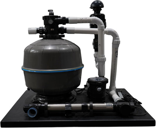 HALF OFF PONDS Simply Clear Koi Pond Filter System with 2HP Blower, UV Clarifier & 5,500 GPH Pump – Filters Ponds Up to 10,000 Gallons – Complete Kit with Bio Media, Multiport Valve, Gauge