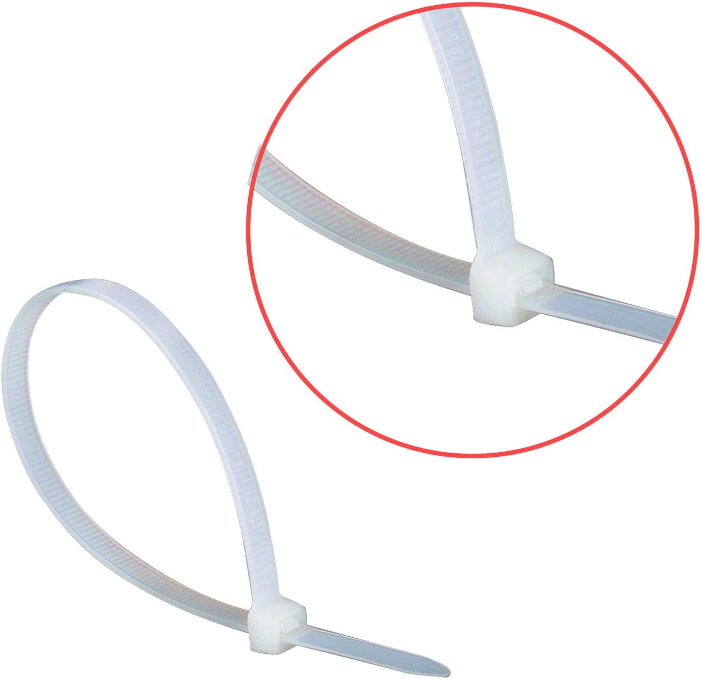 Superun Clear Zip Ties 6 Inch, 40 Lbs Tensile Strength Wire Ties (Industrial Grade Cable Ties) Pack of 100 White