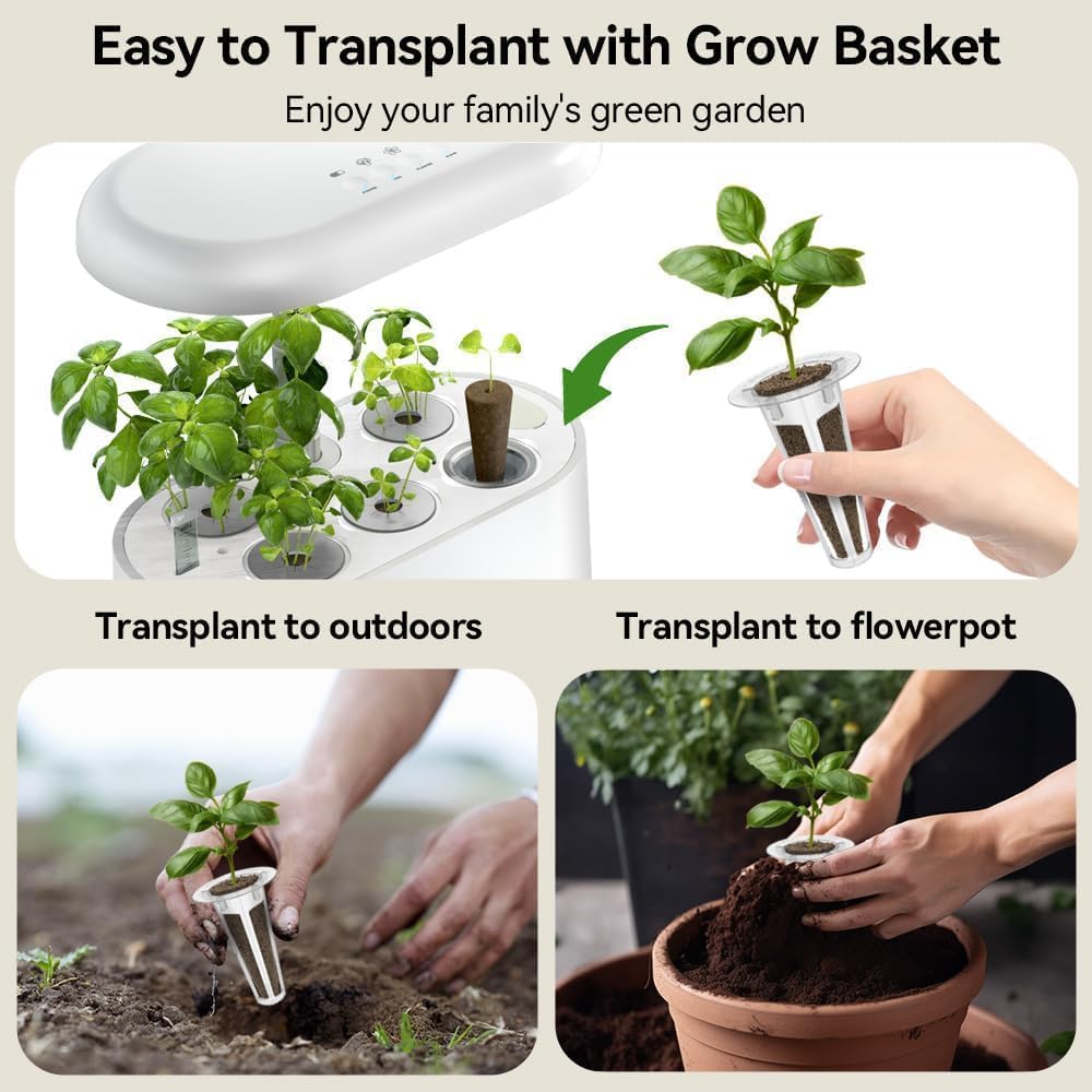 inbloom Herb Seed Pods Kit for AeroGarden, 7-Pods with Basil, Cilantro, Parsley Seed Hydroponic Growing System Kit, Seeds Starter Pod for idoo, Ahopegarden Gardening Supplies