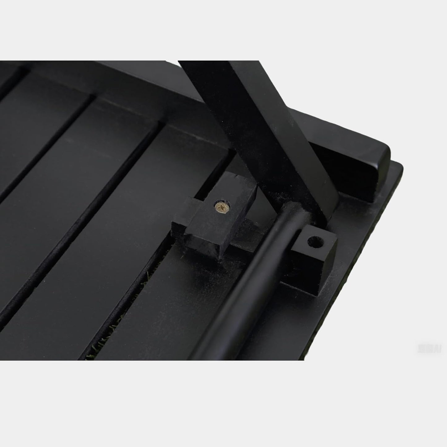 2 Pcs Small Folding Patio Side Table Outdoor Wood Wooden Small End Portable Plant Little Table for Garden Yard Porch Living Room Space Pool 15.4x15.4 x18.3 inch (Black)