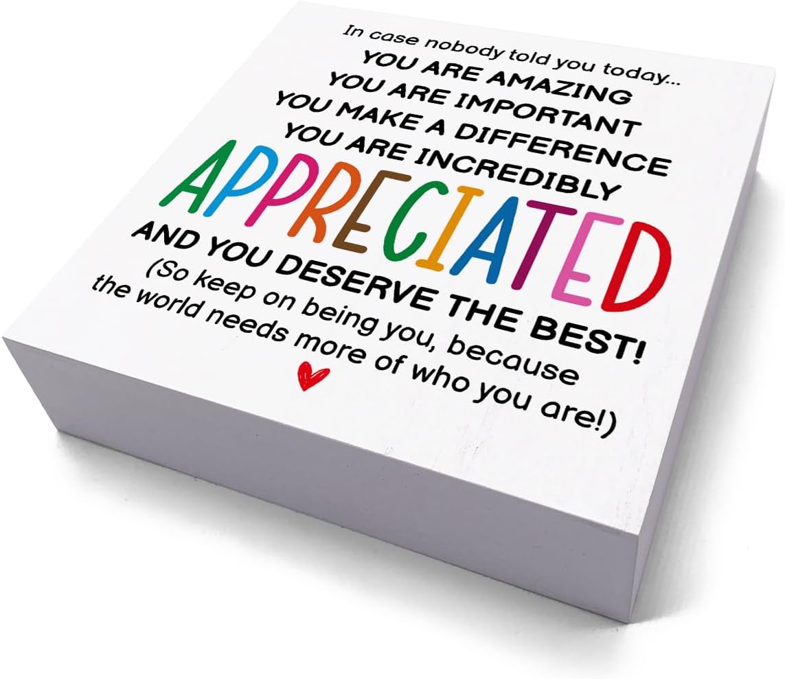 HTBIG Inspirational Gifts for Men Women Friends, Coworker Office Decor Appreciation Gifts, You Are Amazing Motivational Desk Sign Decor Home Office Desk