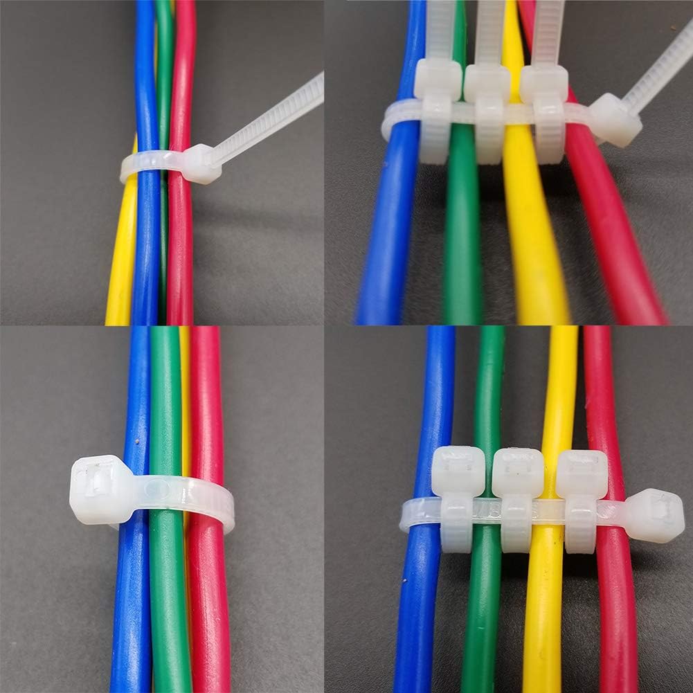 Superun Heavy Duty Zip Ties 8 Inch, 50 Lbs Tensile Strength Selflocking Wire Ties (Industrial Grade Cable Ties) Pack of 100 White
