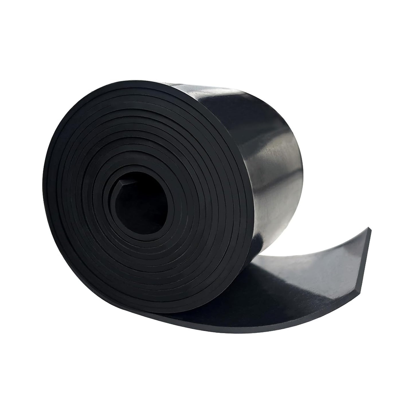Black Solid Rubber Strip, 1/8 (.125)" Thick X 4" Wide X 10'Long, Solid Flat Rubber Roll for Anti-Slip, Anti-Vibration, DIY Gaskets, Crafts, Sealing, Supports, Protection