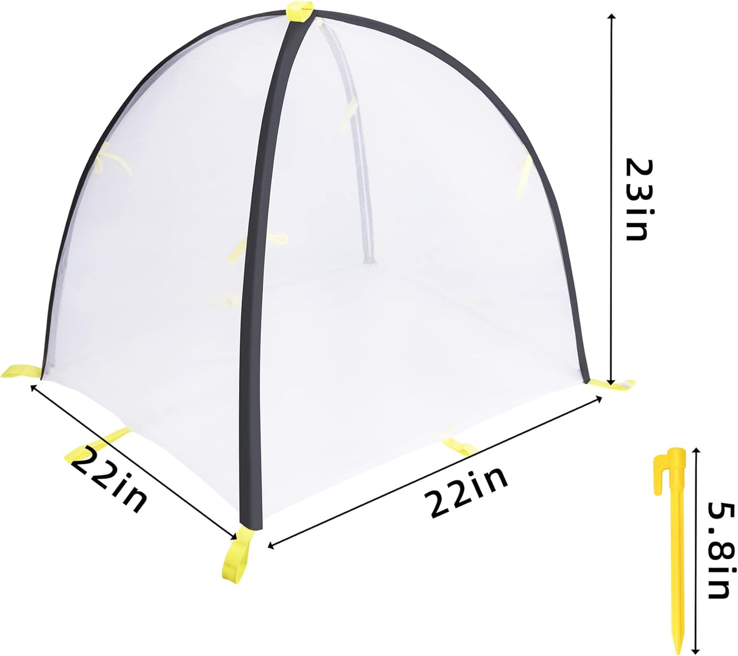 2 PCS Insect Barrier Plant Tent Cover-22 x 22 x 23 Inch Bug Guard Cover with Stakes-Insect Bird Barrier Netting Mesh for Protect Vegetable Plants Fruits Flowers from Birds Animal Eating