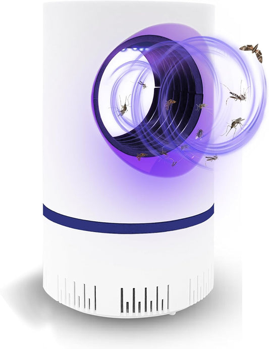 Flying Insect Trap Fruit Fly Traps Fan Powered Indoor Bug Catcher for Mosquitoes, Gnats, Moths & Fruit Flies, Silent & Effective (2, White)