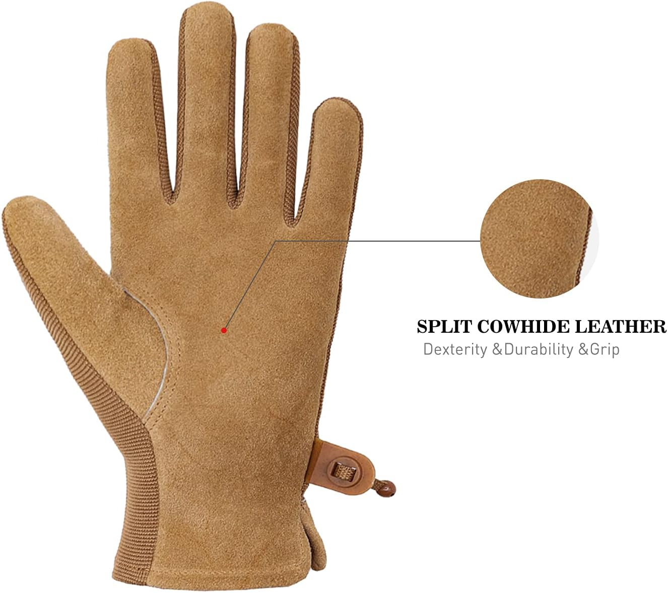 HANDLANDY Women Safety Work Gloves Utility Touch Screen Working Grip Glove for Yardwork Gardening Breathable Mechanic Gloves