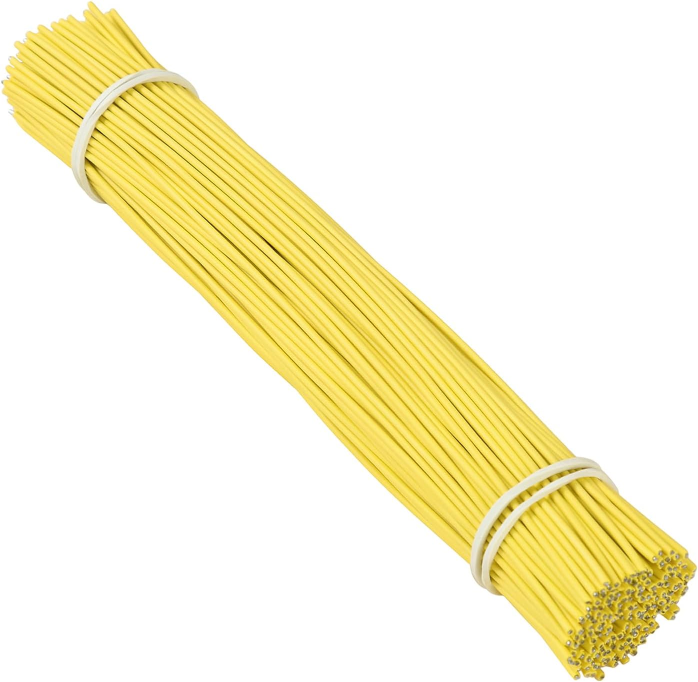 200 Pcs 6 inch Garden Twist Tie, Round Plastic Twist Ties for Plants, Vines and Wrapping Cords or Christmas Tree Gardening Plants Growth and Care, Office Home Cable Organization (Yellow)